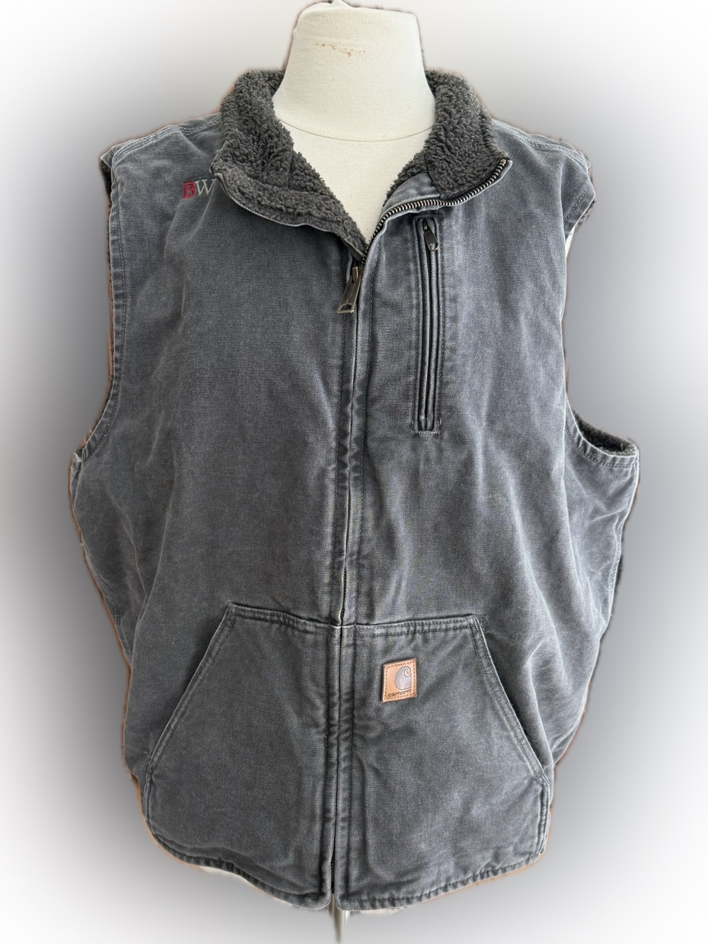Carhartt Vintage V33 GVL Sherpa Lined Duck Work Vest XL Tall